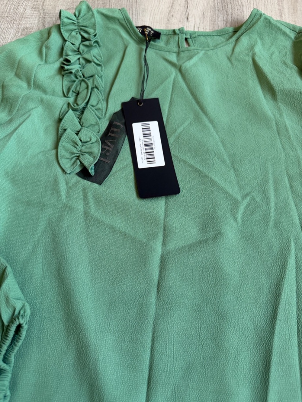 Tavin Green Long Dress Size L (US 8) NWT Long Sleeve Elegant Modest - Picture 3 of 7